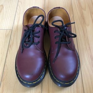 Maroon Dr. Martens Oxfords